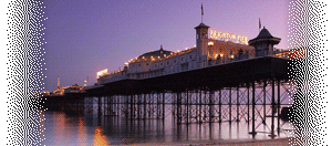 Brighton Palace Pier at dusk